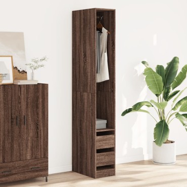 vidaXL Ντουλάπα Καφέ Δρυς 30x50x200cm από Επεξεργασμένο Ξύλο 1 τεμ.