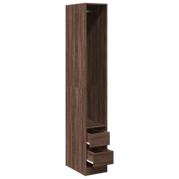 vidaXL Ντουλάπα Καφέ Δρυς 30x50x200cm από Επεξεργασμένο Ξύλο 1 τεμ.