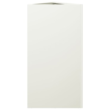 vidaXL Ζαρντινιέρες Κήπου 2 τεμ. Λευκό Τρίγωνο 40x34,5x70εκ από Ατσάλι