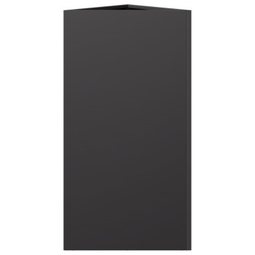 vidaXL Ζαρντινιέρα Κήπου Μαύρο Τρίγωνο 40x34,5x70εκ από Ατσάλι