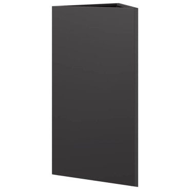 vidaXL Ζαρντινιέρα Κήπου Μαύρο Τρίγωνο 40x34,5x70εκ από Ατσάλι