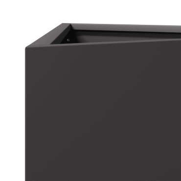 vidaXL Ζαρντινιέρα Κήπου Μαύρο Τρίγωνο 40x34,5x70εκ από Ατσάλι