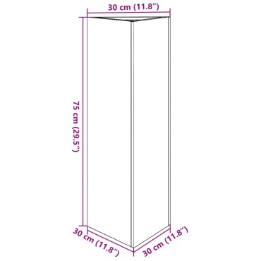 vidaXL Ζαρντινιέρα Κήπου Τρίγωνο 30x26x75εκ Ατσάλι σκληρυθέν στον αέρα