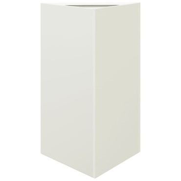 vidaXL Ζαρντινιέρες Κήπου 2 τεμ. Λευκό Τρίγωνο 50x43x75 εκ. από Ατσάλι