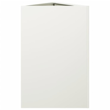 vidaXL Ζαρντινιέρες Κήπου 2 τεμ. Λευκό Τρίγωνο 50x43x75 εκ. από Ατσάλι