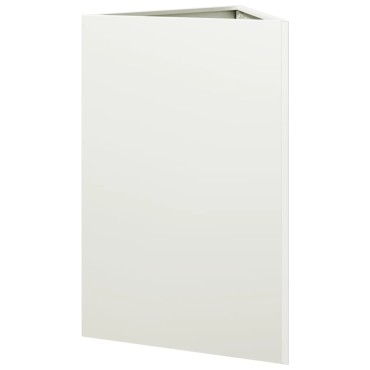 vidaXL Ζαρντινιέρες Κήπου 2 τεμ. Λευκό Τρίγωνο 50x43x75 εκ. από Ατσάλι