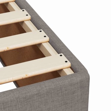 vidaXL Κρεβάτι Boxspring με Στρώμα Taupe 200x200cm Υφασμάτινο 1 τεμ. - Διπλό