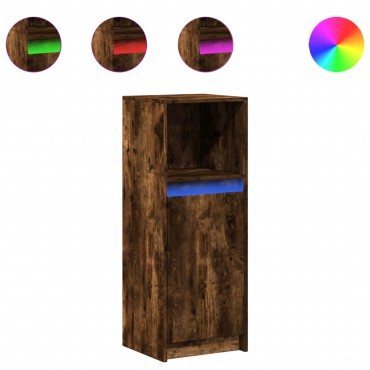 vidaXL Ντουλάπι με Φώτα LED Δρυς 38x34x100cm Επεξεργασμένο Ξύλο 1 τεμ.