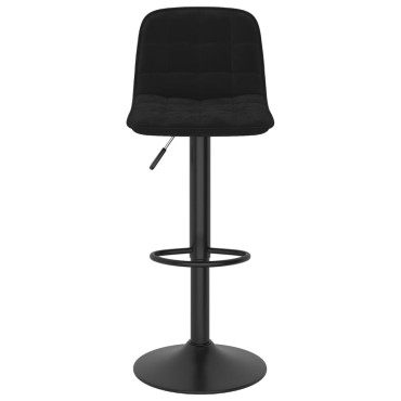 vidaXL Σκαμπό Μπαρ Μαύρο Βελούδινο 42,5x45x(84-105)cm 1 τεμ.