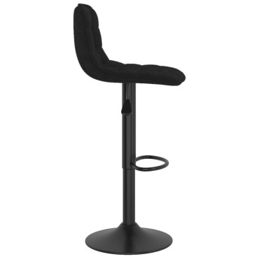 vidaXL Σκαμπό Μπαρ Μαύρο Βελούδινο 42,5x45x(84-105)cm 1 τεμ.