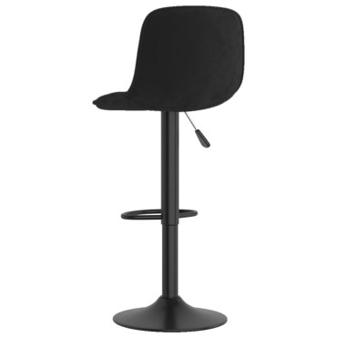 vidaXL Σκαμπό Μπαρ Μαύρο Βελούδινο 42,5x45x(84-105)cm 1 τεμ.