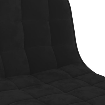 vidaXL Σκαμπό Μπαρ Μαύρο Βελούδινο 42,5x45x(84-105)cm 1 τεμ.