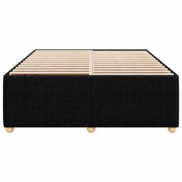 vidaXL Σκελετός Κρεβατιού Χωρίς Στρώμα Μαύρο 160x200 εκ.Υφασμάτινο