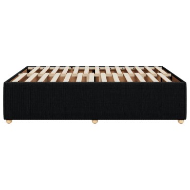 vidaXL Σκελετός Κρεβατιού Χωρίς Στρώμα Μαύρο 160x200 εκ.Υφασμάτινο