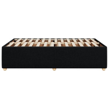 vidaXL Σκελετός Κρεβατιού Χωρίς Στρώμα Μαύρο 120x200 εκ. Υφασμάτινο