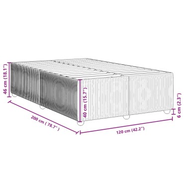 vidaXL Σκελετός Κρεβατιού Χωρίς Στρώμα Μαύρο 120x200 εκ. Υφασμάτινο