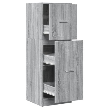 vidaXL Συρταριέρα Γενικής Χρήσης Γκρι Sonoma 40x41x118cm Επεξ. Ξύλο 1 τεμ.