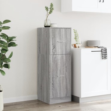 vidaXL Συρταριέρα Γενικής Χρήσης Γκρι Sonoma 40x41x118cm Επεξ. Ξύλο 1 τεμ.