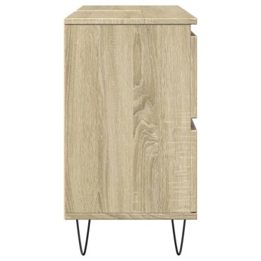 vidaXL Ντουλάπι Μπάνιου Sonoma Δρυς 80x33x60cm από Επεξεργ. Ξύλο