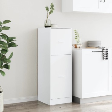 vidaXL Συρταριέρα Γενικής Χρήσης Λευκή 40x41x118cm Επεξ. Ξύλο 1 τεμ.