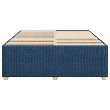 vidaXL Σκελετός Κρεβατιού Χωρίς Στρώμα Μπλε 160x200 εκ.Υφασμάτινο