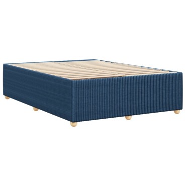 vidaXL Σκελετός Κρεβατιού Χωρίς Στρώμα Μπλε 160x200 εκ.Υφασμάτινο
