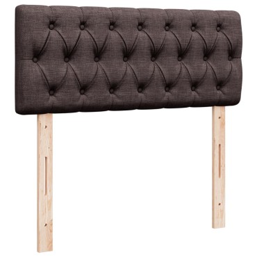 vidaXL Κρεβάτι Boxspring με Στρώμα Σκούρο Καφέ 120x200 εκ. Υφασμάτινο