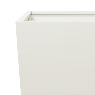 vidaXL Ζαρντινιέρες Κήπου 2 τεμ. Λευκό 45x45x75 εκ από Ατσάλι