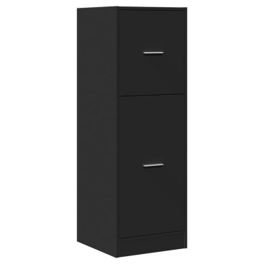 vidaXL Συρταριέρα Γενικής Χρήσης Μαύρο 40x41x118cm Επεξ. Ξύλο 1 τεμ.