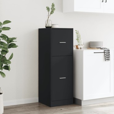 vidaXL Συρταριέρα Γενικής Χρήσης Μαύρο 40x41x118cm Επεξ. Ξύλο 1 τεμ.