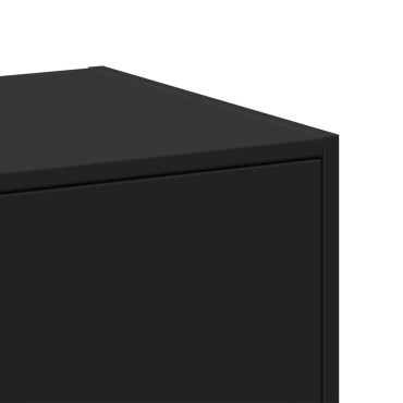 vidaXL Συρταριέρα Γενικής Χρήσης Μαύρο 40x41x118cm Επεξ. Ξύλο 1 τεμ.
