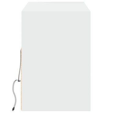 vidaXL Έπιπλο Τοίχου Τηλεόρασης με LED Λευκό 130x31x45cm