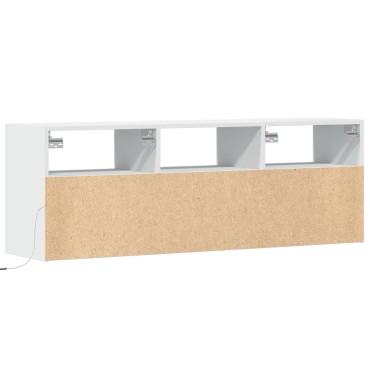vidaXL Έπιπλο Τοίχου Τηλεόρασης με LED Λευκό 130x31x45cm