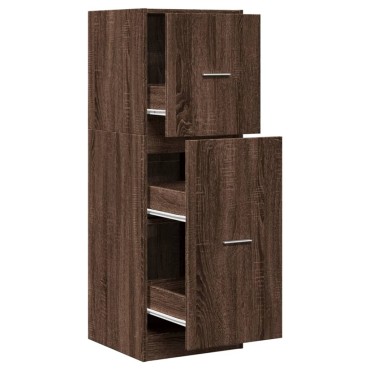 vidaXL Συρταριέρα Γενικής Χρήσης Καφέ Δρυς 40x41x118cm Επεξ. Ξύλο 1 τεμ.