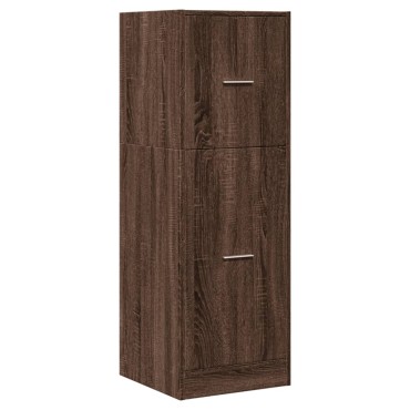 vidaXL Συρταριέρα Γενικής Χρήσης Καφέ Δρυς 40x41x118cm Επεξ. Ξύλο 1 τεμ.