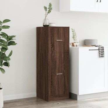 vidaXL Συρταριέρα Γενικής Χρήσης Καφέ Δρυς 40x41x118cm Επεξ. Ξύλο 1 τεμ.