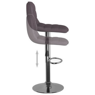 vidaXL Σκαμπό Μπαρ 2 τεμ. Χρώμα Taupe Υφασμάτινα 42,5x45x(84-105)cm