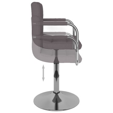 vidaXL Σκαμπό Μπαρ Taupe Υφασμάτινο 48x47x(71-85,5)cm 1 τεμ.