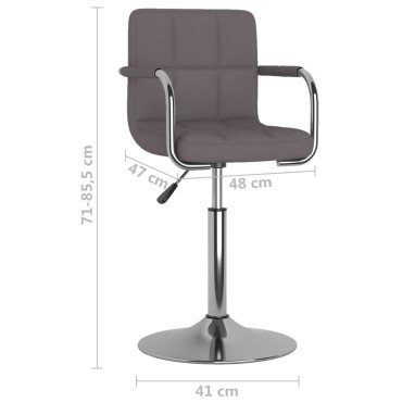 vidaXL Σκαμπό Μπαρ Taupe Υφασμάτινο 48x47x(71-85,5)cm 1 τεμ.