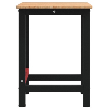 vidaXL Πάγκος Εργασίας Ορθογώνιος 100x60x81,5 εκ. από Μασίφ Ξύλο Δρυός