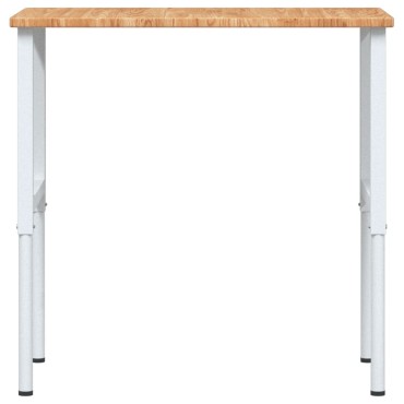 vidaXL Πάγκος Εργασίας Ορθογώνιος 100x60x(71,5-98) εκ Μασίφ Ξύλο Δρυός