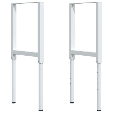 vidaXL Πάγκος Εργασίας Ορθογώνιος 100x60x(71,5-98) εκ Μασίφ Ξύλο Δρυός