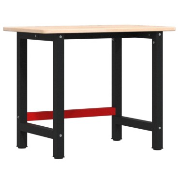 vidaXL Πάγκος Εργασίας Ορθογώνιος 100x60x81,5 εκ. από Μασίφ Ξύλο Δρυός
