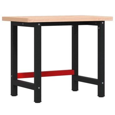 vidaXL Πάγκος Εργασίας Ορθογώνιος 100x60x83 εκ. από Μασίφ Ξύλο Οξιάς