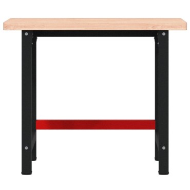 vidaXL Πάγκος Εργασίας Ορθογώνιος 100x60x83 εκ. από Μασίφ Ξύλο Οξιάς