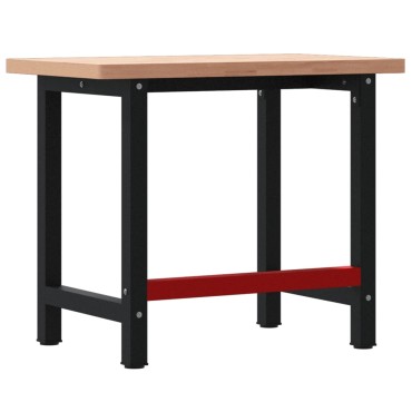vidaXL Πάγκος Εργασίας Ορθογώνιος 100x60x83 εκ. από Μασίφ Ξύλο Οξιάς