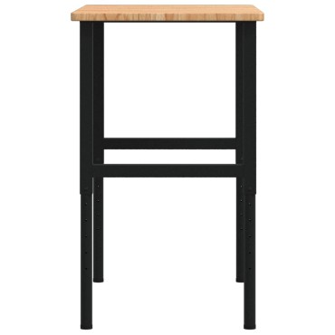 vidaXL Πάγκος Εργασίας Ορθογώνιος 100x60x(71,5-98) εκ Μασίφ Ξύλο Δρυός
