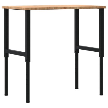 vidaXL Πάγκος Εργασίας Ορθογώνιος 100x60x(71,5-98) εκ Μασίφ Ξύλο Δρυός