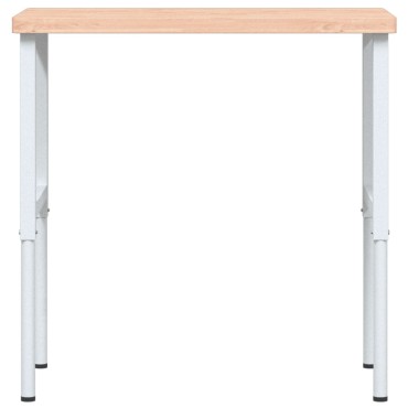 vidaXL Πάγκος Εργασίας Ορθογώνιος 100x60x(73-99,5) εκ Μασίφ Ξύλο Οξιάς