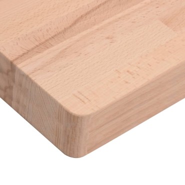 vidaXL Πάγκος Εργασίας Ορθογώνιος 100x60x(73-99,5) εκ Μασίφ Ξύλο Οξιάς